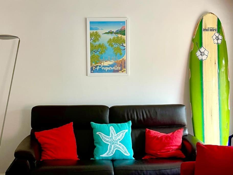 Les Cigales Apartment Le Pradet Bagian luar foto